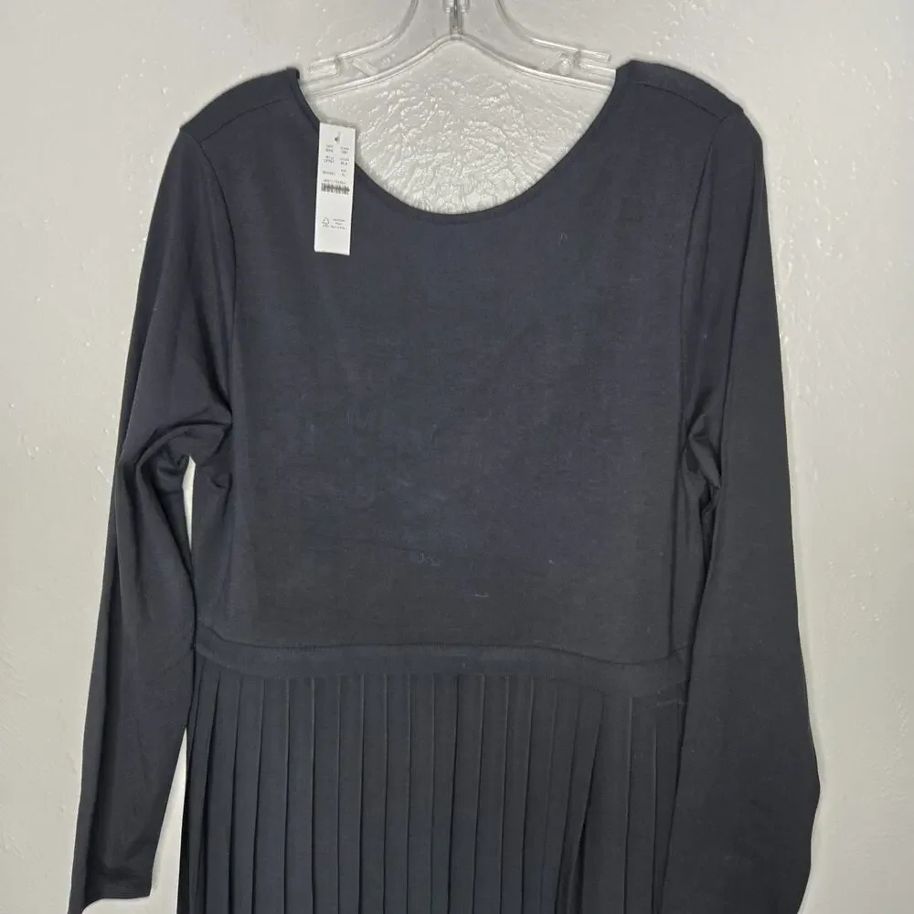 J. Crew Elegant Black Pleated Maxi Dress - Picture 4 of 10